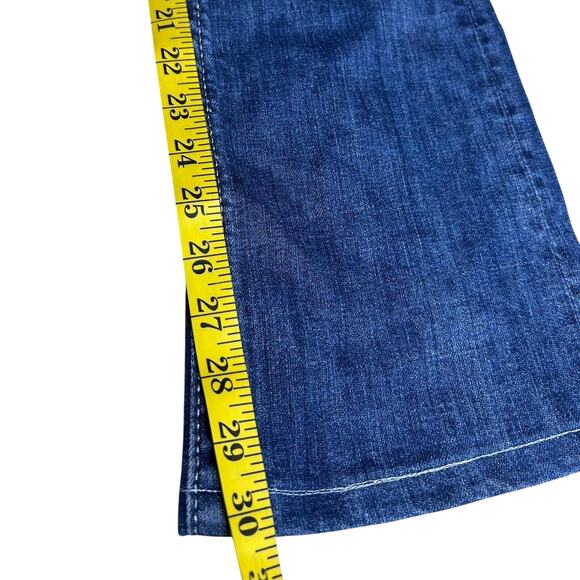 Miss Me Size 29x30 Navy Blue Bootcut Jeans with Rhinestone Fleur de Lis Pockets - Picture 6 of 7